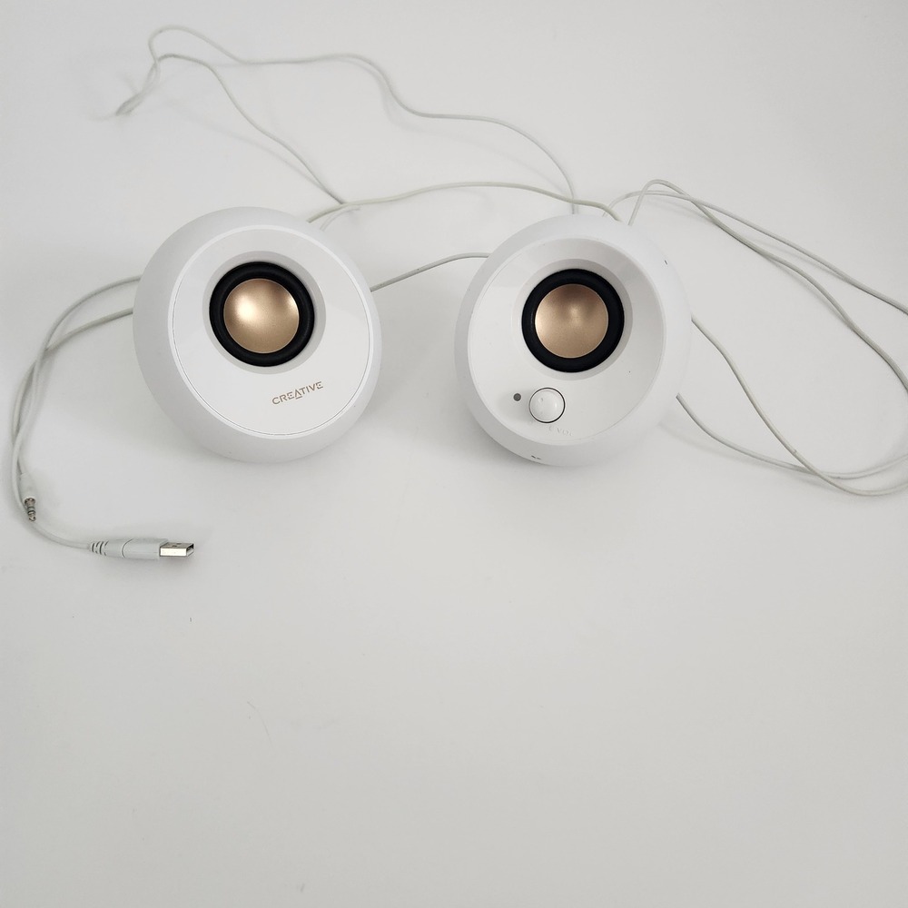 Creative Pebble 2.0 USB Powered Desktop Speakers White MF1680